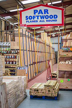 Great Barr Sawmills timber warehouse - planed softwood